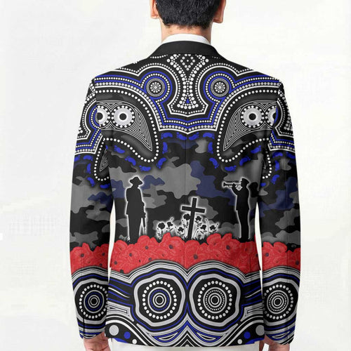 ANZAC Day Canterbury Bankstown Bulldogs Blazer Military Memorial Aboriginal Indigenous Art