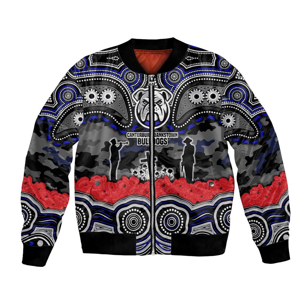 ANZAC Day Canterbury Bankstown Bulldogs Bomber Jacket Military Memorial Aboriginal Indigenous Art
