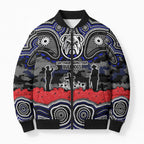ANZAC Day Canterbury Bankstown Bulldogs Bomber Puffer Jacket Military Memorial Aboriginal Indigenous Art