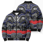 ANZAC Day Canterbury Bankstown Bulldogs Bomber Puffer Jacket Military Memorial Aboriginal Indigenous Art
