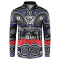 ANZAC Day Canterbury Bankstown Bulldogs Button Sweatshirt Military Memorial Aboriginal Indigenous Art