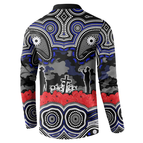 ANZAC Day Canterbury Bankstown Bulldogs Button Sweatshirt Military Memorial Aboriginal Indigenous Art