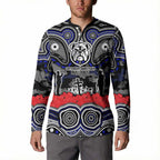ANZAC Day Canterbury Bankstown Bulldogs Button Sweatshirt Military Memorial Aboriginal Indigenous Art