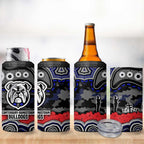 ANZAC Day Canterbury Bankstown Bulldogs 4 in 1 Can Cooler Tumbler Military Memorial Aboriginal Indigenous Art