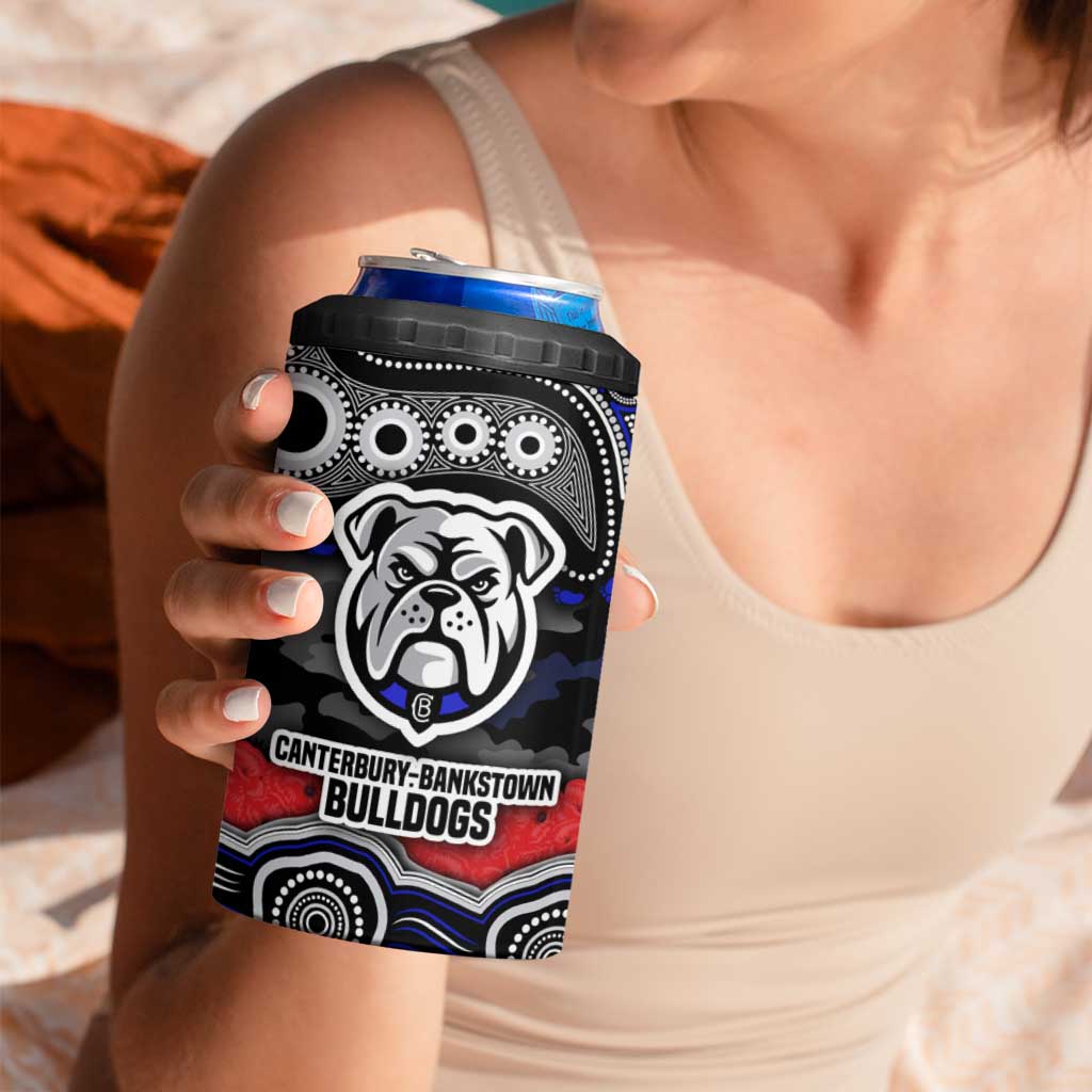 ANZAC Day Canterbury Bankstown Bulldogs 4 in 1 Can Cooler Tumbler Military Memorial Aboriginal Indigenous Art