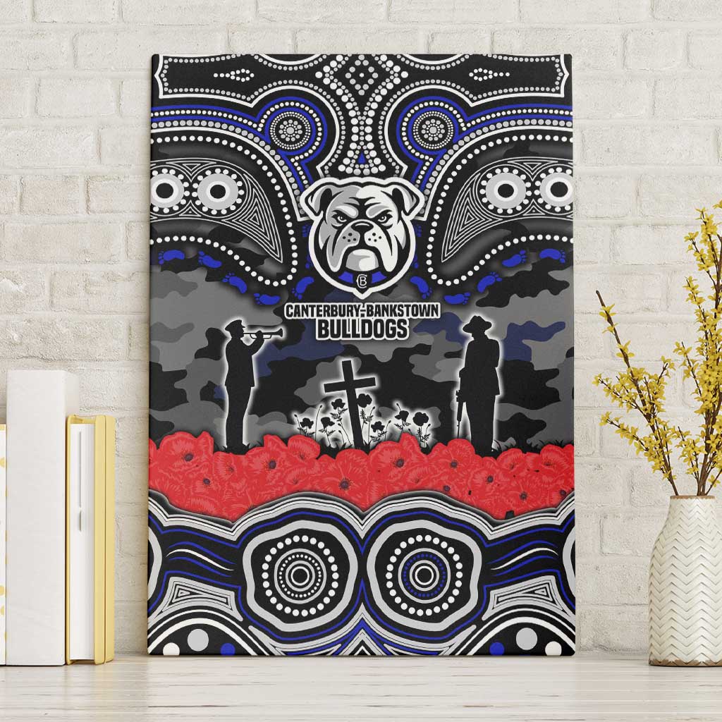 ANZAC Day Canterbury Bankstown Bulldogs Canvas Wall Art Military Memorial Aboriginal Indigenous Art