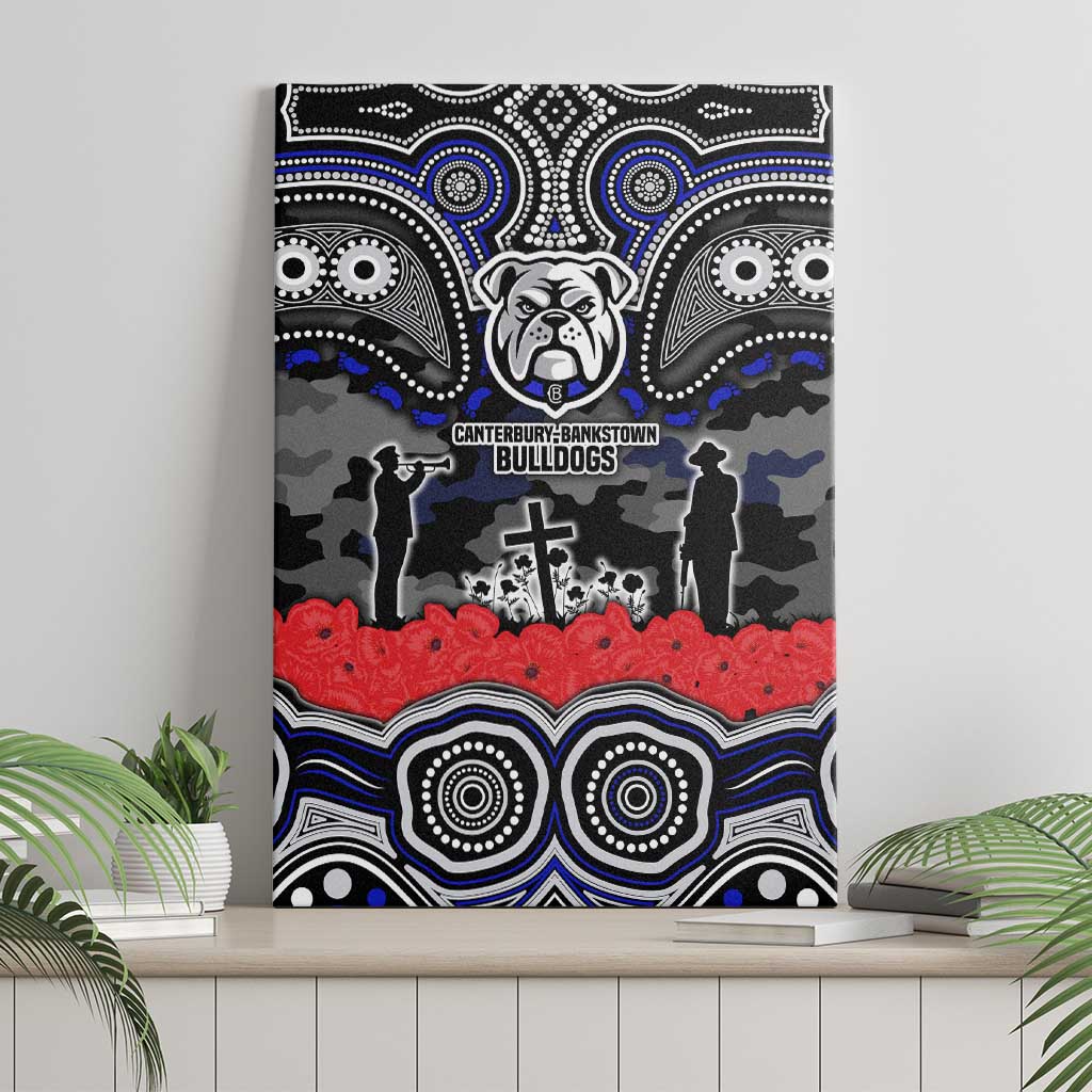 ANZAC Day Canterbury Bankstown Bulldogs Canvas Wall Art Military Memorial Aboriginal Indigenous Art