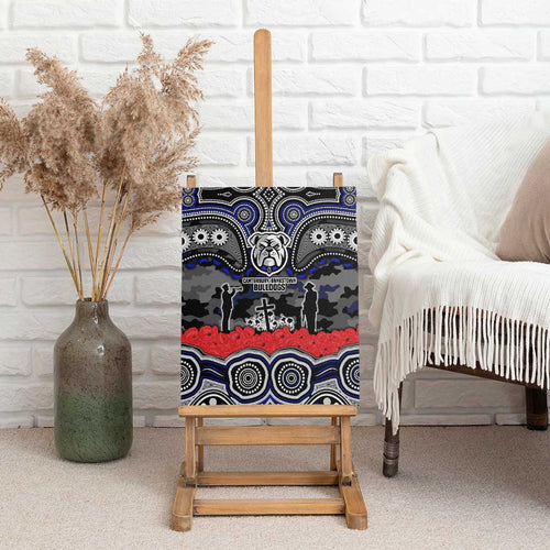 ANZAC Day Canterbury Bankstown Bulldogs Canvas Wall Art Military Memorial Aboriginal Indigenous Art