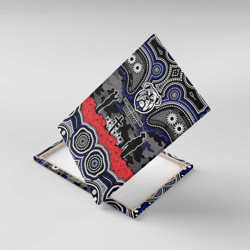 ANZAC Day Canterbury Bankstown Bulldogs Canvas Wall Art Military Memorial Aboriginal Indigenous Art