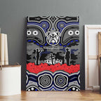 ANZAC Day Canterbury Bankstown Bulldogs Canvas Wall Art Military Memorial Aboriginal Indigenous Art