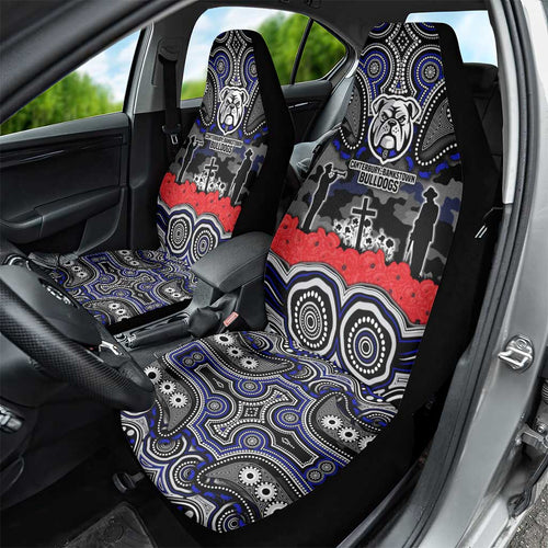 ANZAC Day Canterbury Bankstown Bulldogs Car Seat Cover Military Memorial Aboriginal Indigenous Art