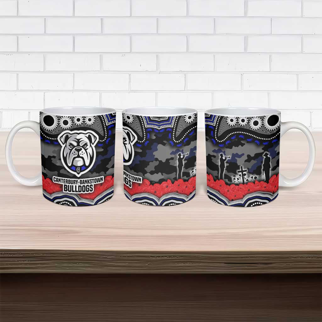 ANZAC Day Canterbury Bankstown Bulldogs Ceramic Mug Military Memorial Aboriginal Indigenous Art