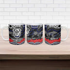 ANZAC Day Canterbury Bankstown Bulldogs Ceramic Mug Military Memorial Aboriginal Indigenous Art