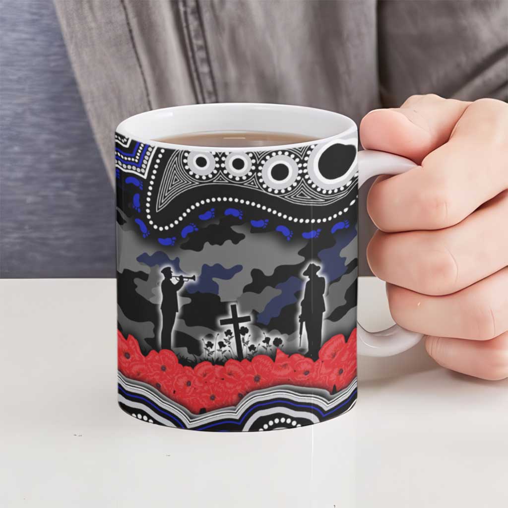 ANZAC Day Canterbury Bankstown Bulldogs Ceramic Mug Military Memorial Aboriginal Indigenous Art