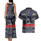 ANZAC Day Canterbury Bankstown Bulldogs Couples Matching Tank Maxi Dress and Hawaiian Shirt Military Memorial Aboriginal Indigenous Art