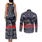 ANZAC Day Canterbury Bankstown Bulldogs Couples Matching Tank Maxi Dress and Long Sleeve Button Shirt Military Memorial Aboriginal Indigenous Art