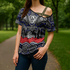 ANZAC Day Canterbury Bankstown Bulldogs Cross Shoulder Shirt Military Memorial Aboriginal Indigenous Art