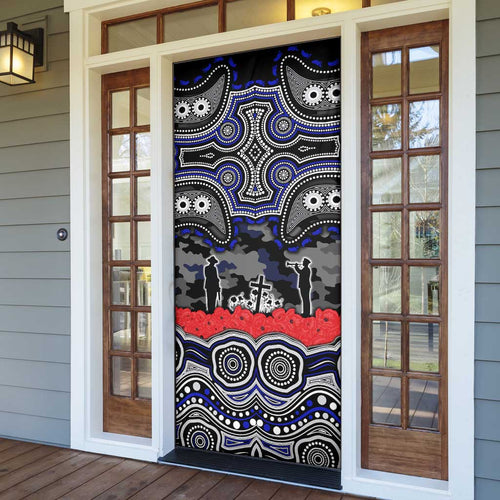 ANZAC Day Canterbury Bankstown Bulldogs Door Cover Military Memorial Aboriginal Indigenous Art