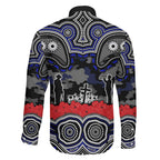 ANZAC Day Canterbury Bankstown Bulldogs Family Matching Mermaid Dress and Hawaiian Shirt Military Memorial Aboriginal Indigenous Art