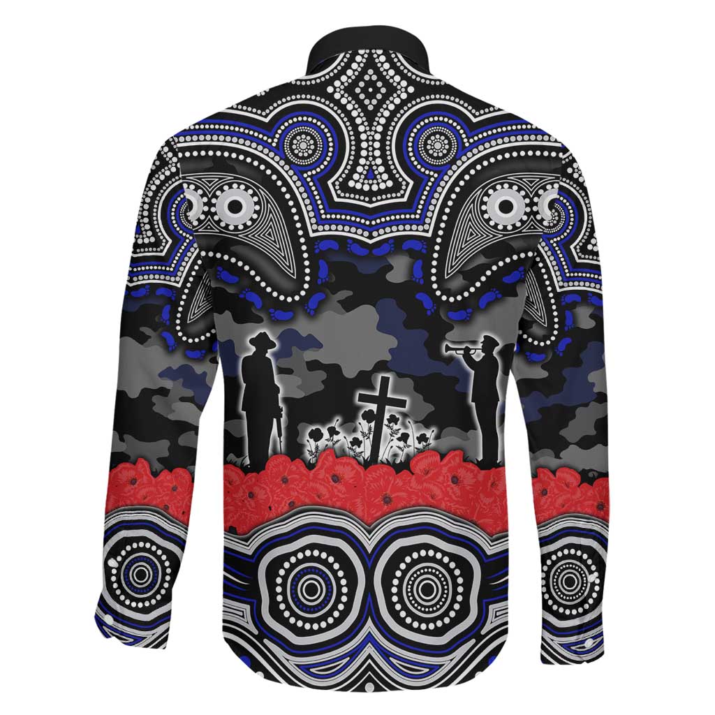 ANZAC Day Canterbury Bankstown Bulldogs Family Matching Off Shoulder Maxi Dress and Hawaiian Shirt Military Memorial Aboriginal Indigenous Art