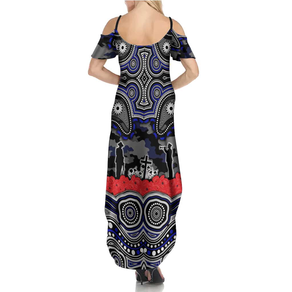 ANZAC Day Canterbury Bankstown Bulldogs Family Matching Summer Maxi Dress and Hawaiian Shirt Military Memorial Aboriginal Indigenous Art