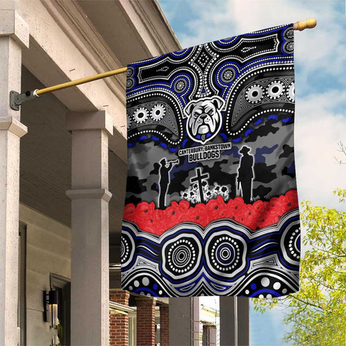 ANZAC Day Canterbury Bankstown Bulldogs Garden Flag Military Memorial Aboriginal Indigenous Art