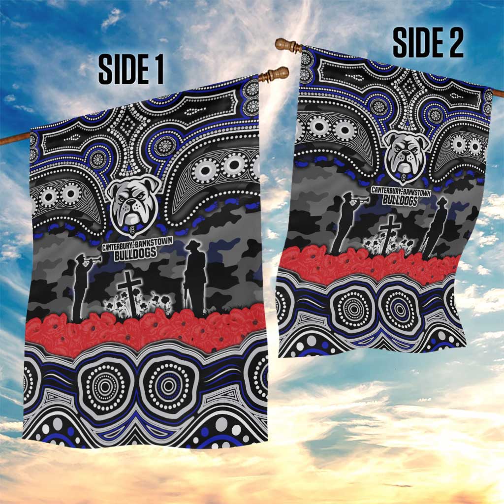 ANZAC Day Canterbury Bankstown Bulldogs Garden Flag Military Memorial Aboriginal Indigenous Art