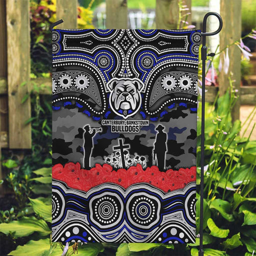 ANZAC Day Canterbury Bankstown Bulldogs Garden Flag Military Memorial Aboriginal Indigenous Art