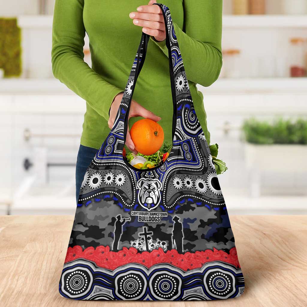 ANZAC Day Canterbury Bankstown Bulldogs Grocery Bag Military Memorial Aboriginal Indigenous Art