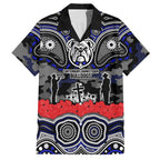 ANZAC Day Canterbury Bankstown Bulldogs Hawaiian Shirt Military Memorial Aboriginal Indigenous Art