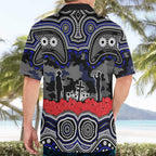ANZAC Day Canterbury Bankstown Bulldogs Hawaiian Shirt Military Memorial Aboriginal Indigenous Art