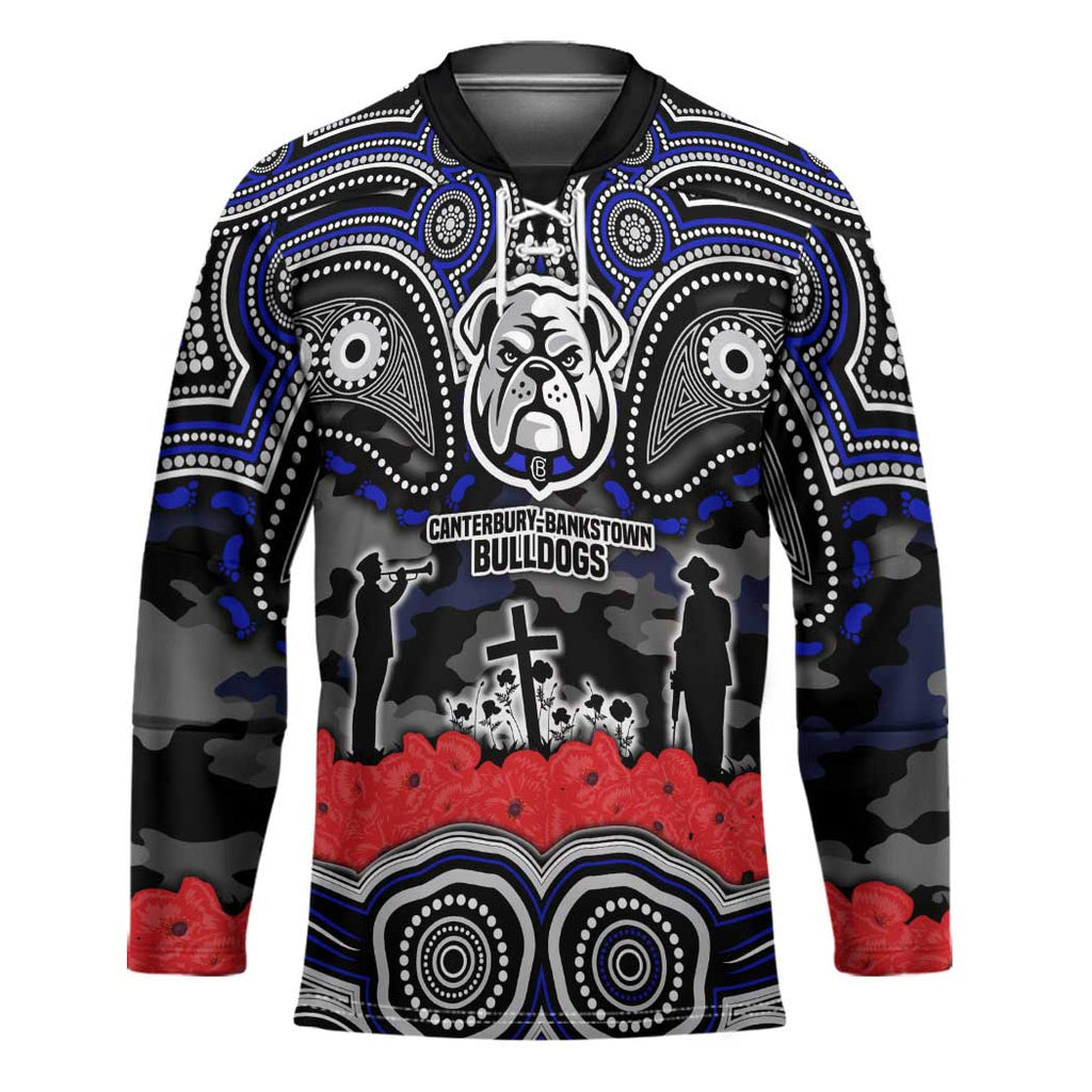ANZAC Day Canterbury Bankstown Bulldogs Hockey Jersey Military Memorial Aboriginal Indigenous Art