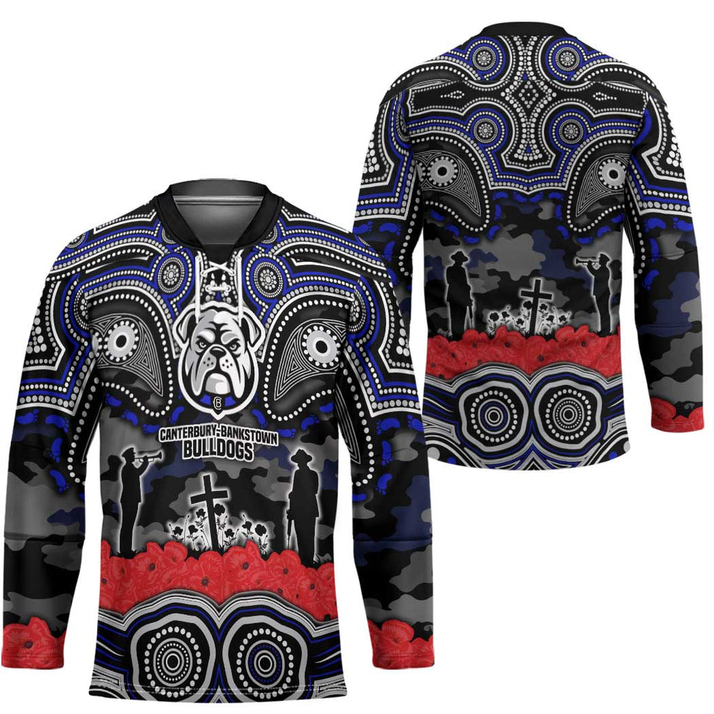 ANZAC Day Canterbury Bankstown Bulldogs Hockey Jersey Military Memorial Aboriginal Indigenous Art
