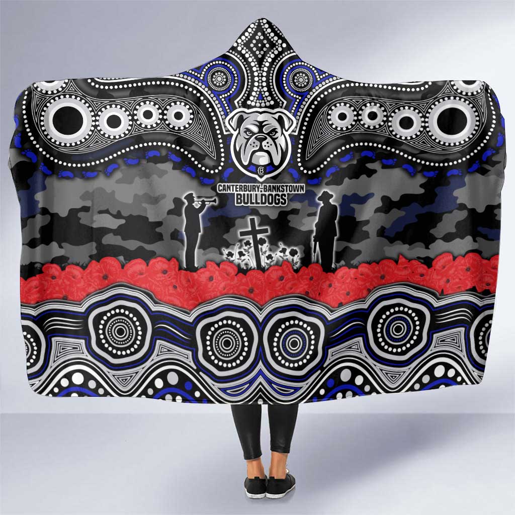 ANZAC Day Canterbury Bankstown Bulldogs Hooded Blanket Military Memorial Aboriginal Indigenous Art