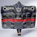 ANZAC Day Canterbury Bankstown Bulldogs Hooded Blanket Military Memorial Aboriginal Indigenous Art