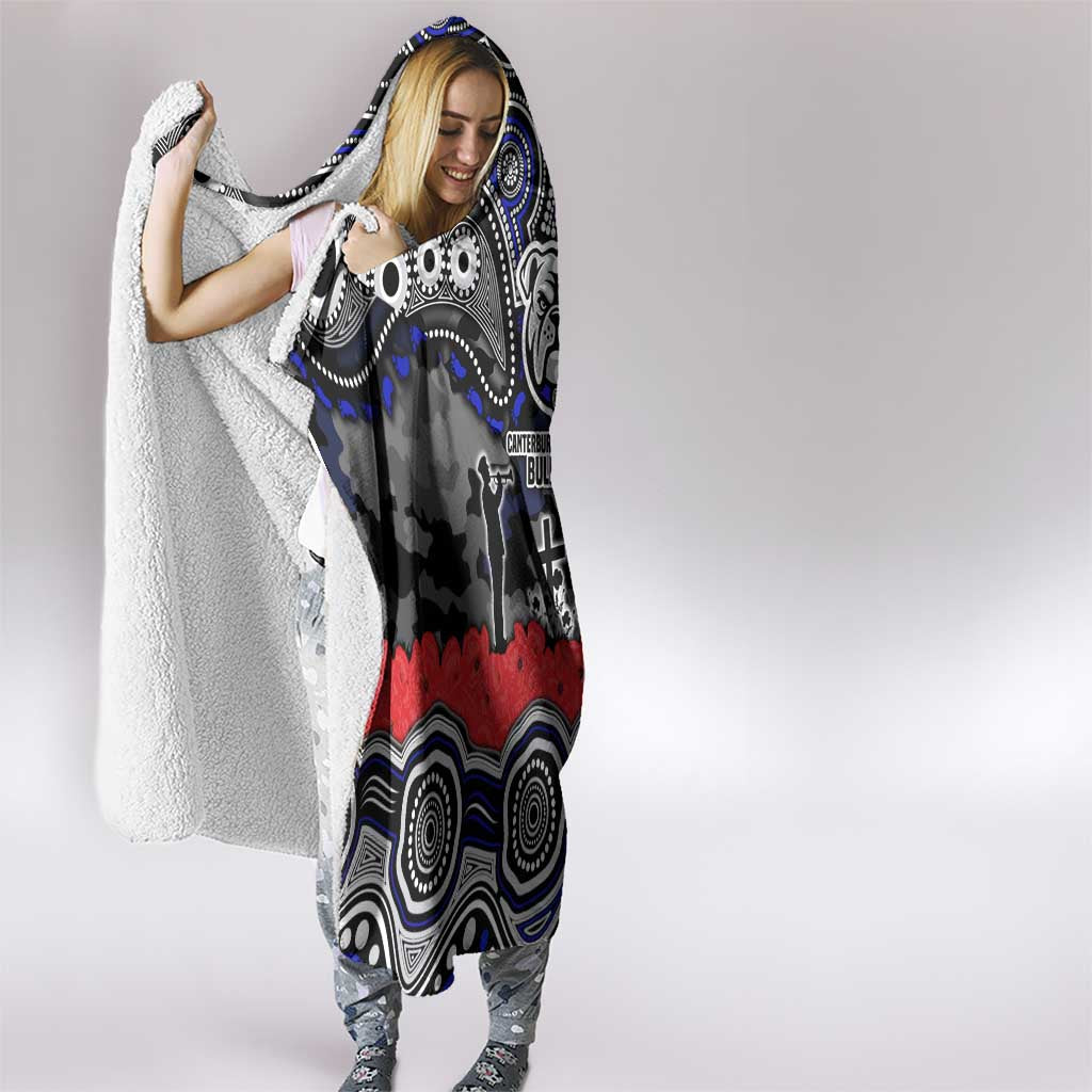 ANZAC Day Canterbury Bankstown Bulldogs Hooded Blanket Military Memorial Aboriginal Indigenous Art
