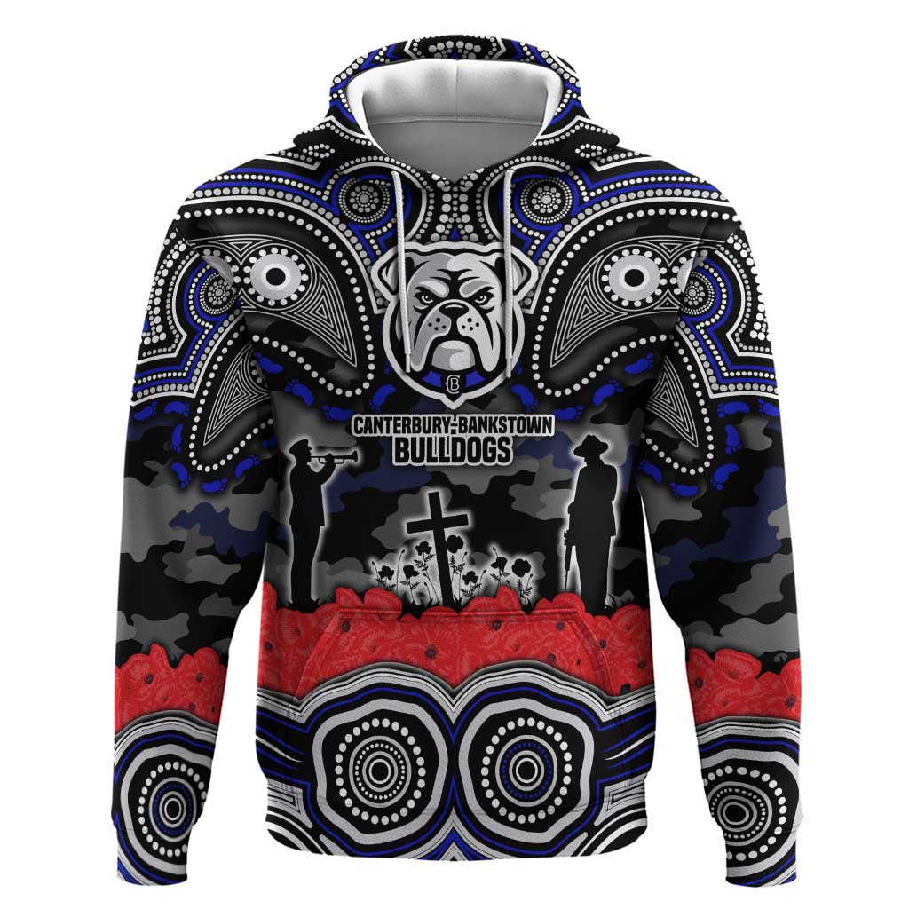 ANZAC Day Canterbury Bankstown Bulldogs Hoodie Military Memorial Aboriginal Indigenous Art
