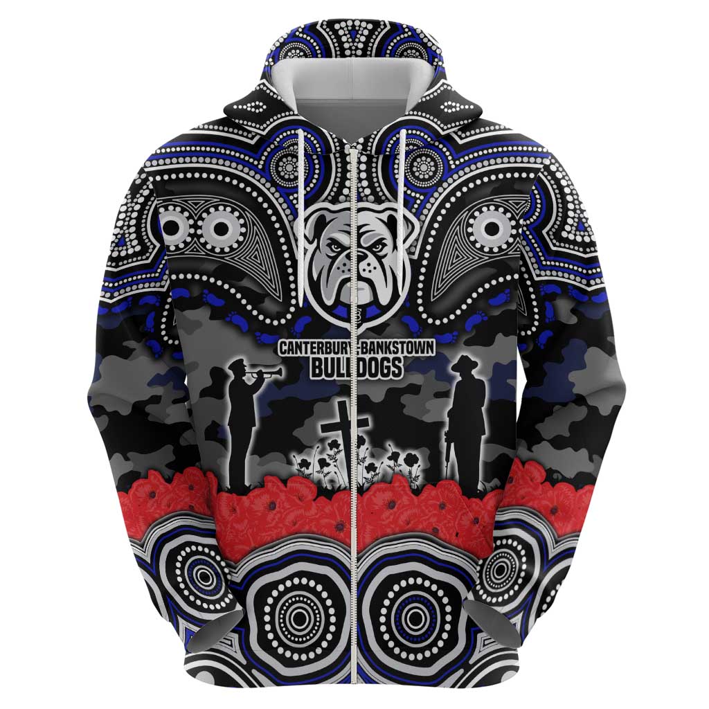 ANZAC Day Canterbury Bankstown Bulldogs Hoodie Military Memorial Aboriginal Indigenous Art