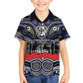 ANZAC Day Canterbury Bankstown Bulldogs Kid Hawaiian Shirt Military Memorial Aboriginal Indigenous Art