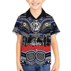 ANZAC Day Canterbury Bankstown Bulldogs Kid Hawaiian Shirt Military Memorial Aboriginal Indigenous Art