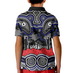 ANZAC Day Canterbury Bankstown Bulldogs Kid Polo Shirt Military Memorial Aboriginal Indigenous Art