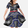 ANZAC Day Canterbury Bankstown Bulldogs Kid Short Sleeve Dress Military Memorial Aboriginal Indigenous Art