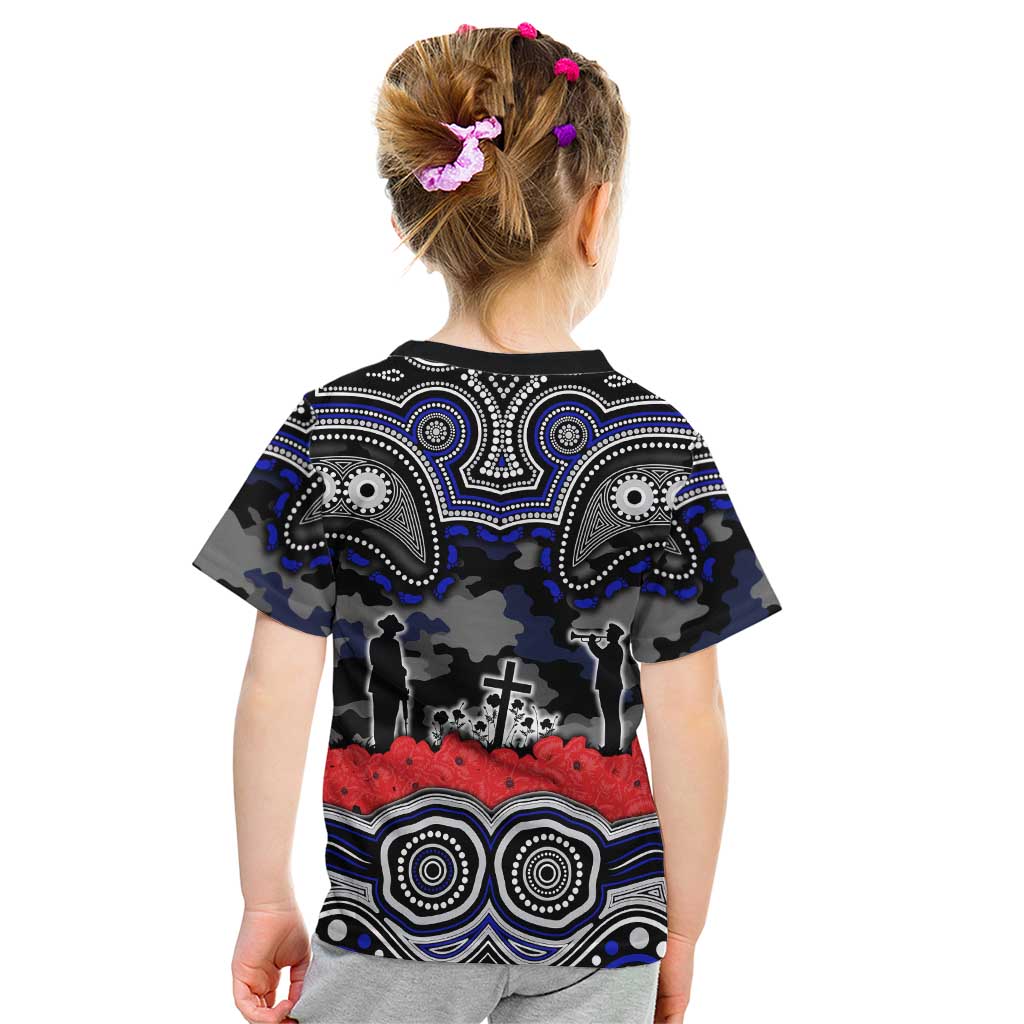 ANZAC Day Canterbury Bankstown Bulldogs Kid T Shirt Military Memorial Aboriginal Indigenous Art