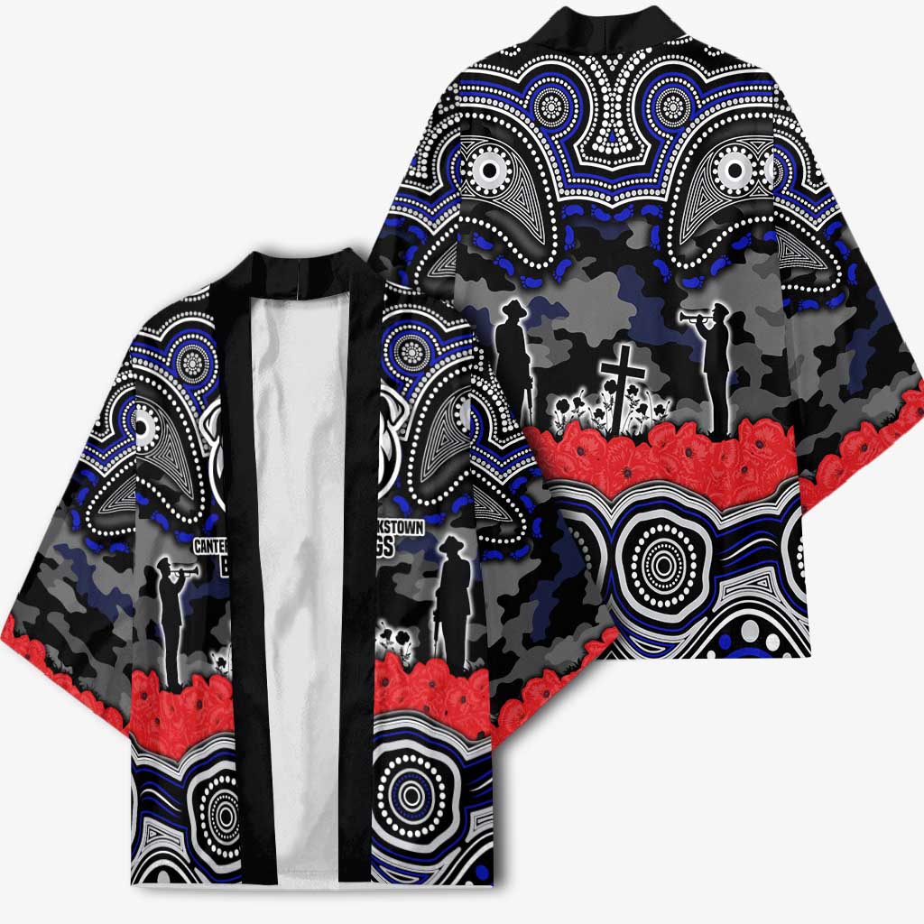 ANZAC Day Canterbury Bankstown Bulldogs Kimono Military Memorial Aboriginal Indigenous Art