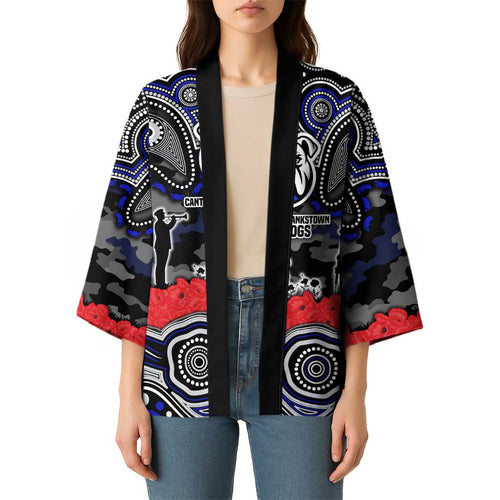 ANZAC Day Canterbury Bankstown Bulldogs Kimono Military Memorial Aboriginal Indigenous Art
