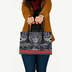 ANZAC Day Canterbury Bankstown Bulldogs Leather Bag Military Memorial Aboriginal Indigenous Art
