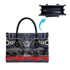 ANZAC Day Canterbury Bankstown Bulldogs Leather Bag Military Memorial Aboriginal Indigenous Art