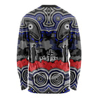 ANZAC Day Canterbury Bankstown Bulldogs Long Sleeve Shirt Military Memorial Aboriginal Indigenous Art