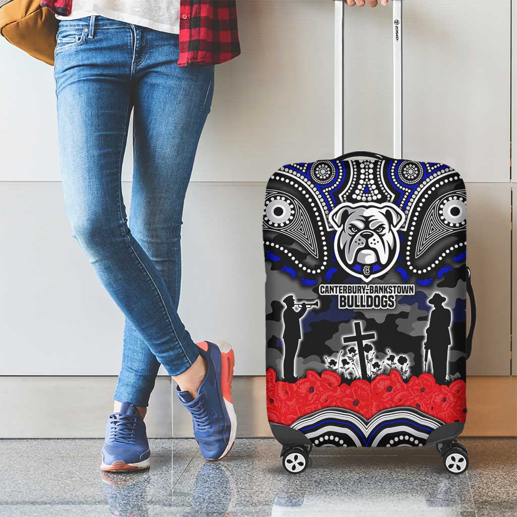 ANZAC Day Canterbury Bankstown Bulldogs Luggage Cover Military Memorial Aboriginal Indigenous Art