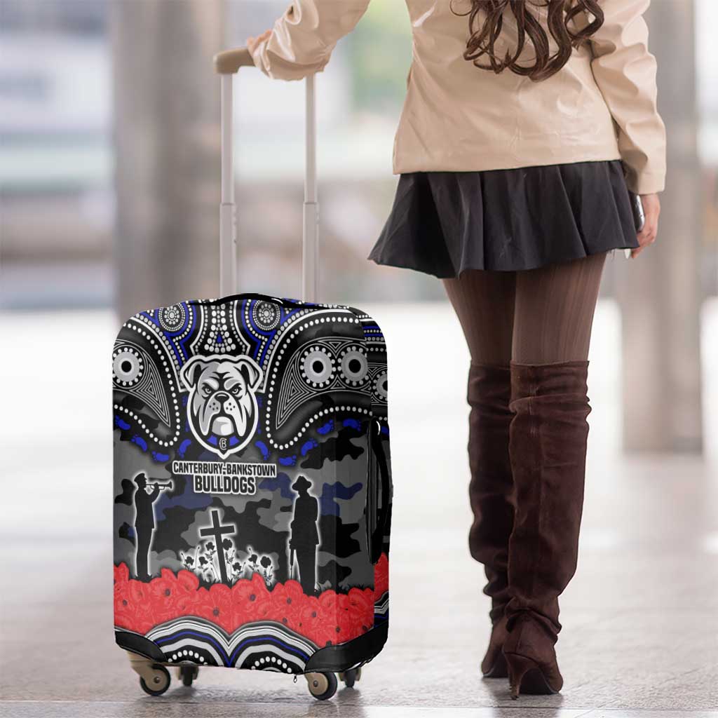 ANZAC Day Canterbury Bankstown Bulldogs Luggage Cover Military Memorial Aboriginal Indigenous Art